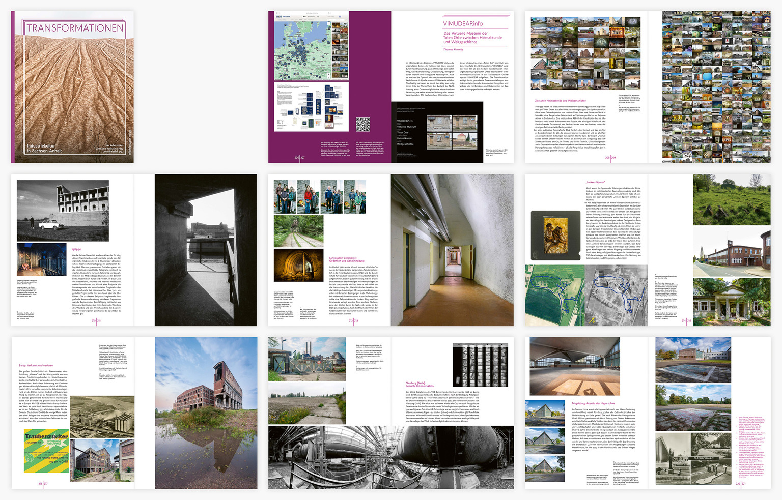 Zusammenstellung Doppelseiten Band »Transformation«