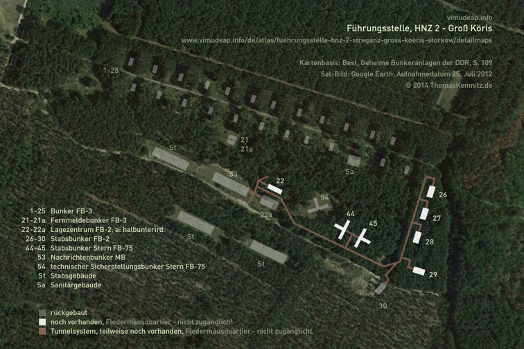 Detailkarte 220 Führungsstelle, HNZ 2 - Streganz, Groß Köris, Storkow