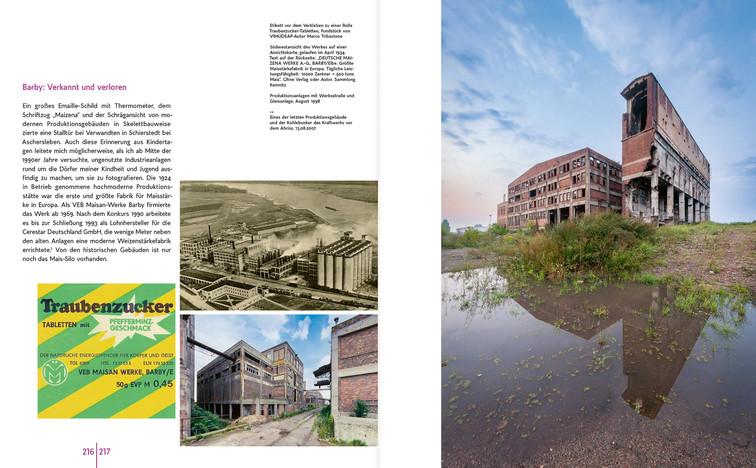 Doppelseite »Barby: Verkannt und verloren« aus dem Beitrag »Das Virtuelle Museum der Toten Orte zwischen Heimatkunde und Weltgeschichte« im Band »Transformationen - Industriekultur in Sachsen-Anhalt«.
(Alle Bilder der Doppelseite sind durch Klick in die rechte Bildhälfte einzeln nacheinander abrufbar.) Bild 9764