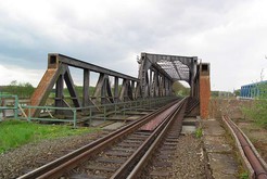 Bild 3637, Eisenbahnbrücke Rathenow, Deutschland.  