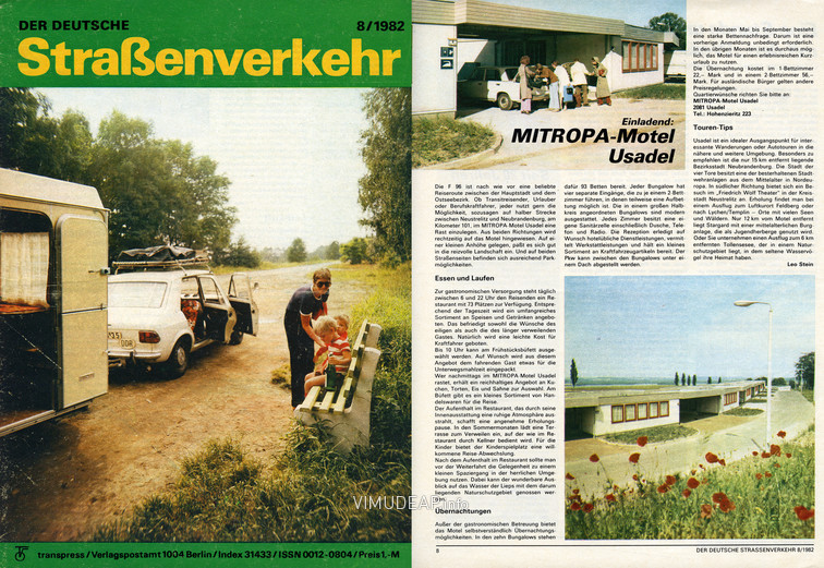 PDF: Der-Deutsche-Strassenverkehr-08-1982---Usadel.pdf : Mitropa Motel Usadel